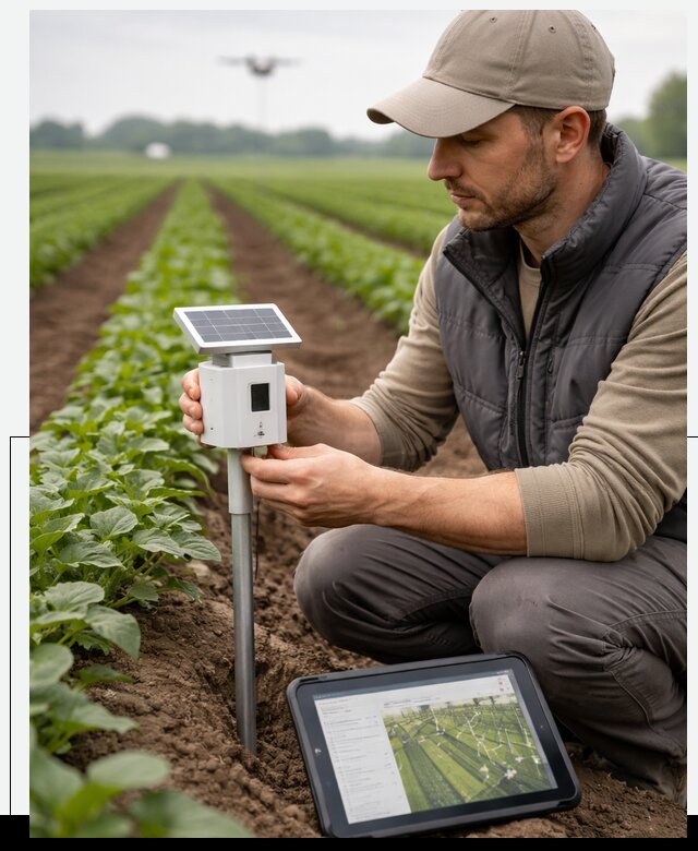 IoT мониторинг сельскохозяйственных полей и контроля в Усинске