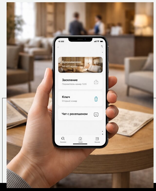 Мобильное приложение для гостей отеля в Усинске, управление сервисом